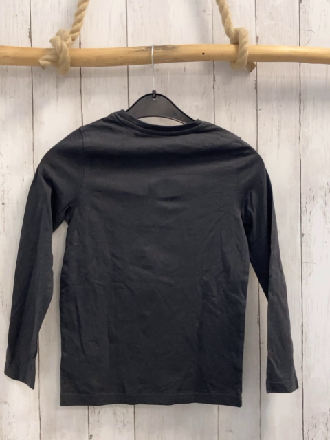   Langarmshirt  Gr. 134/140  grau Schrift 