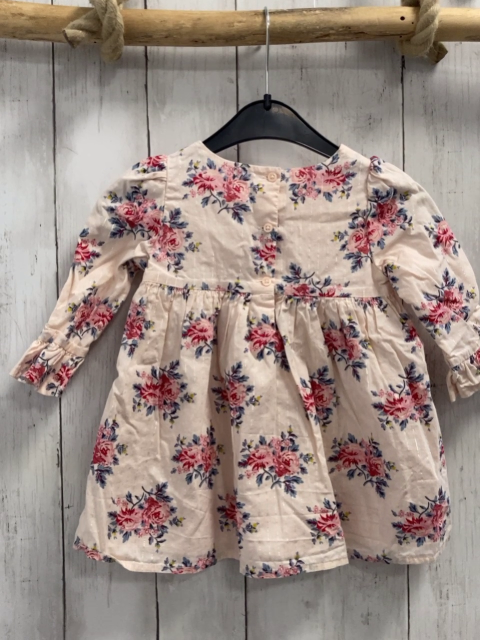 GAP  Kleid  Gr. 86  rosa mit silber Glitzerstreifen Blumen 