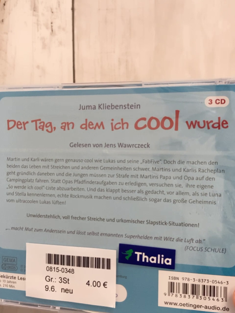 neu 3 CDs  Der Tag, an dem ich cool wurde 