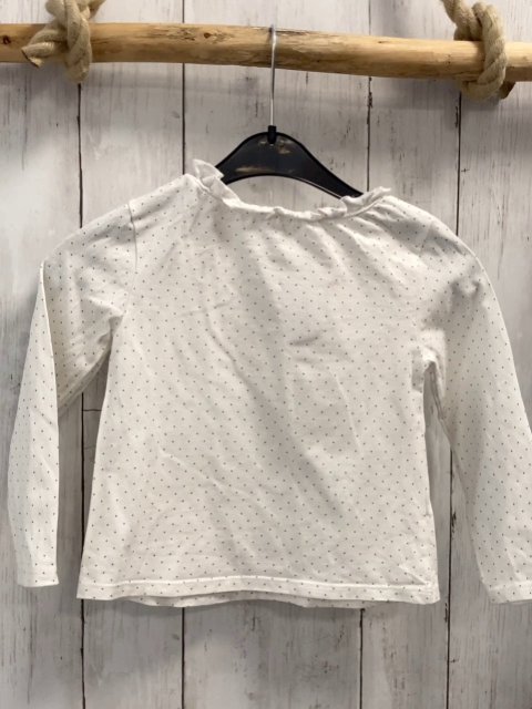 Obaibi Langarmshirt Gr. 98  weiß blaue Punkte Eicchhörnchen 