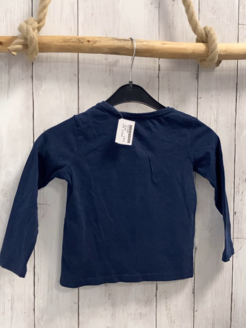 S´Oliver  Langarmshirt Gr. 98  blau Herz aus rosa + weißen Schmettelringen Schrift 