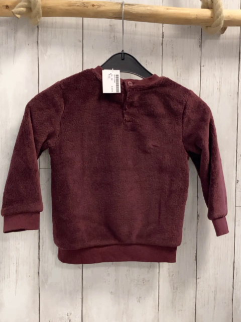   Pullover  Gr. 92  weinrot Plüsch Bärenkopf 