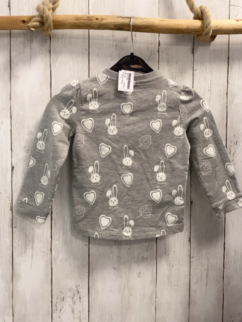 S´ Oliver  Pullover  Gr. 92  grau weiße Herzen + Hasenköpfe 