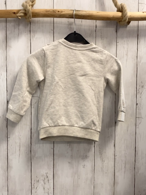   Pullover  Gr. 86  hellgrau bärenkopf rote Schrift 