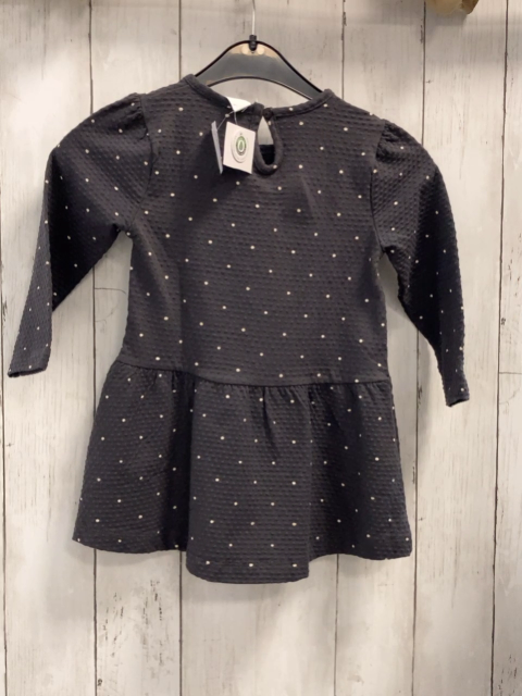 neu  Kleid  Gr. 92  grau Struktur weiße Punkte 