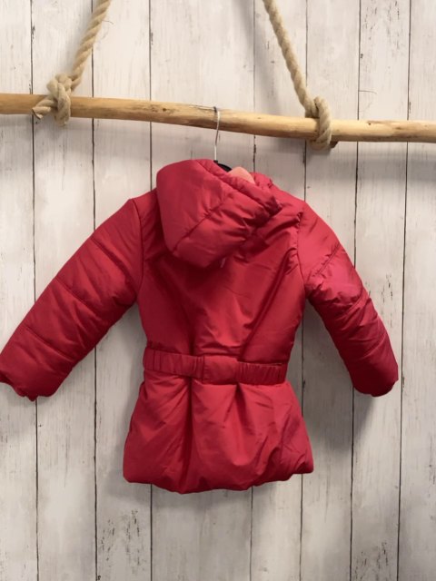S´Oliver  Winterjacke  Gr. 92  rot Herzen Kapuze Plüschfutter 