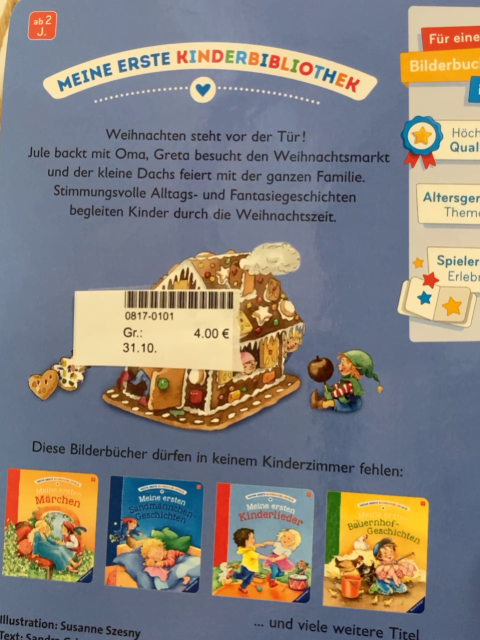  Pappbuch  Meine ersten Weihnachtsgeschichten 