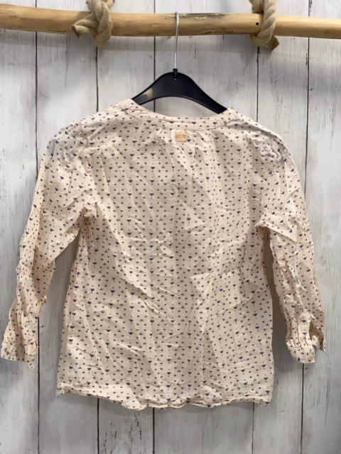 mexx Bluse Gr. 128  beige blaue Blumen