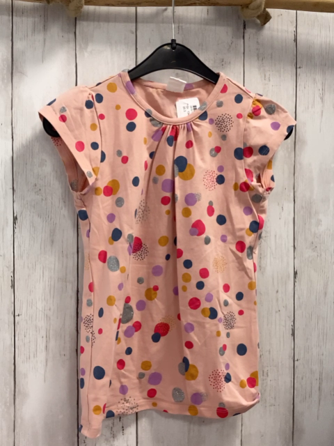  T-Shirt Gr. 134  rosa bunte Punkte Glitzer