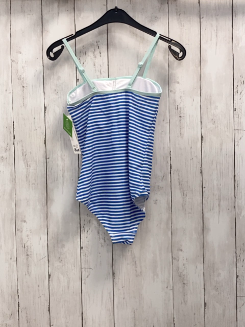 neu Schiesser  Badeanzug  Gr. 140  blau weiße Streifen mint Bund 