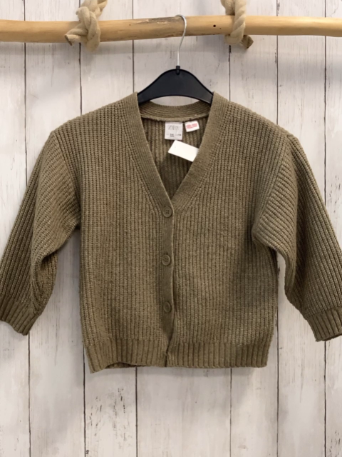 Zara  Strickjacke  Gr. 116  kiwi hellgrau meliert 
