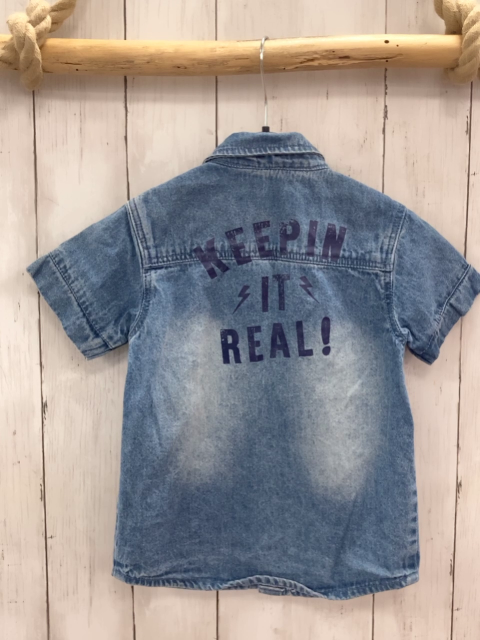 Minoti  Sommerhemd  Gr. 104  blau Jeans 