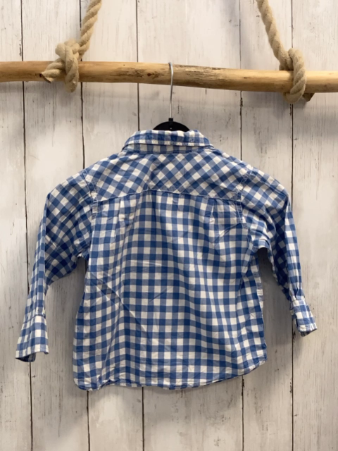 H&M  Hemd Gr. 92  hellblau weiß kariert 