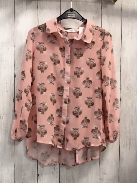 H&M  Bluse  Gr. 122  rosa Häschen 
