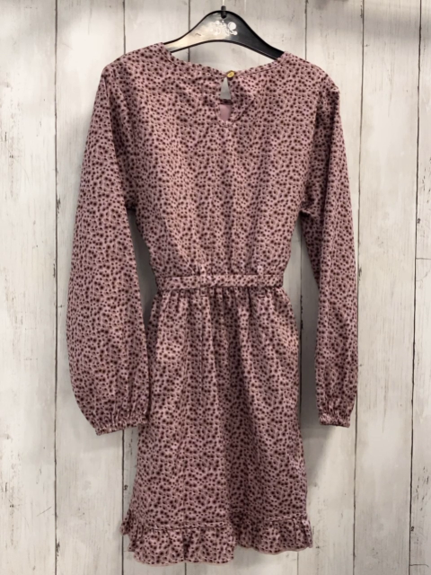 No Way Monday  Kleid  Gr. 128  lachs braun schwarzer Druck 