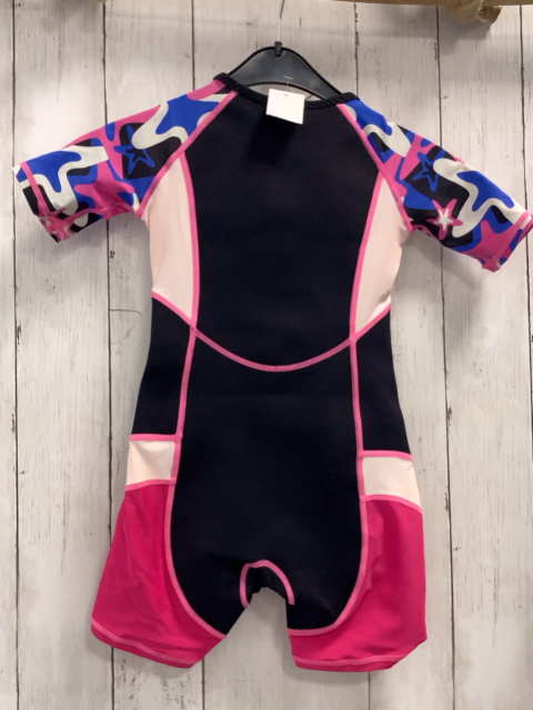  Neoprenoverall Gr. 104  schwarz rosa pink