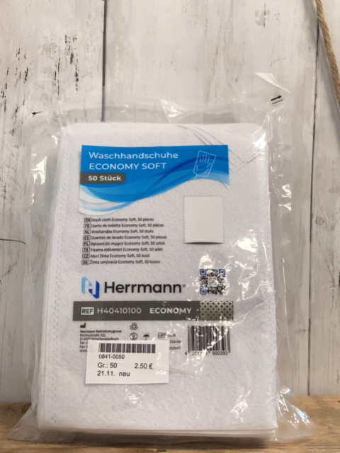 neu  Waschhandschuhe  Gr. 50  Economy Soft 