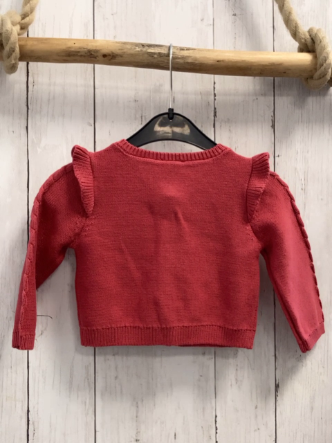 neu Sergent Major  Strickjacke  Gr. 74 himbeere Blumen Rüschen 