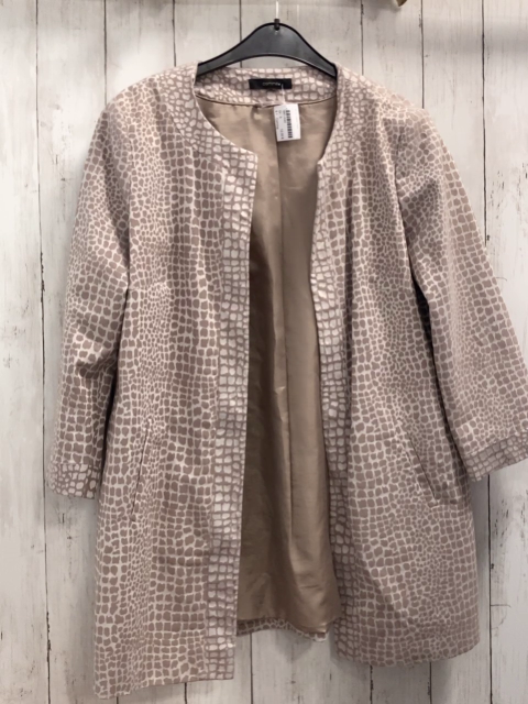 Comma  Jacke Gr. S  hellgrau grauer Druck 