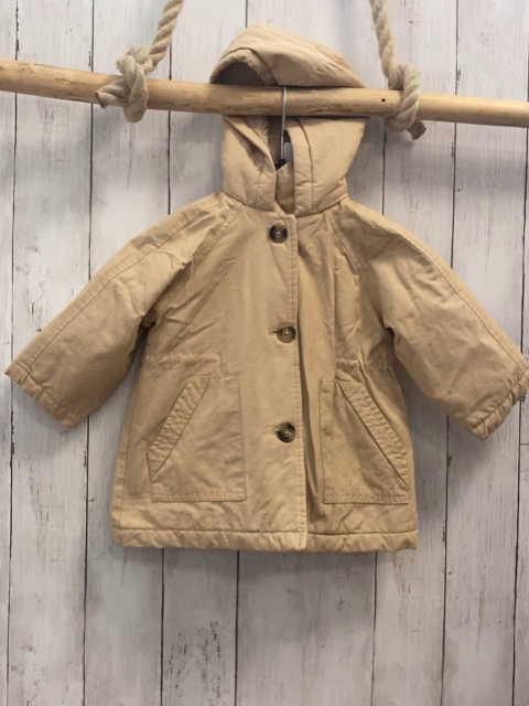 Zara  Jacke  Gr. 86  beige Kapuze mit Teddyfutter 