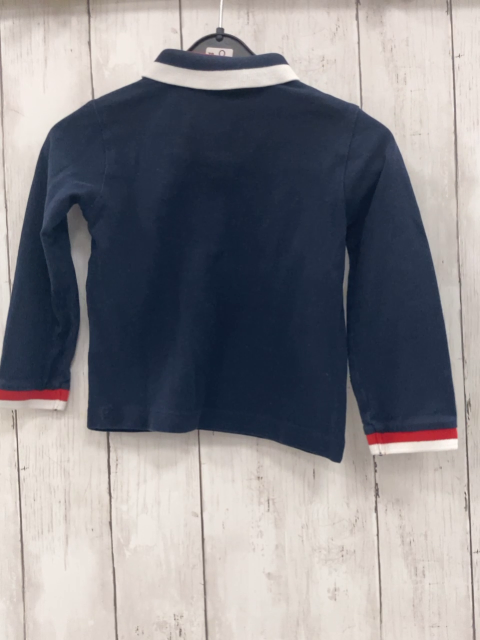 blukids Langarmshirt Gr. 92  blau rot weiße streifen am Bund