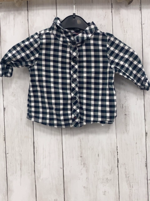 sergent major Hemd Gr. 74  grün weiß blau kariert