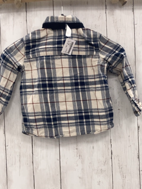 2tlg  Hemd + Fliege  Gr. 86  weiß blau rot kariert + blau