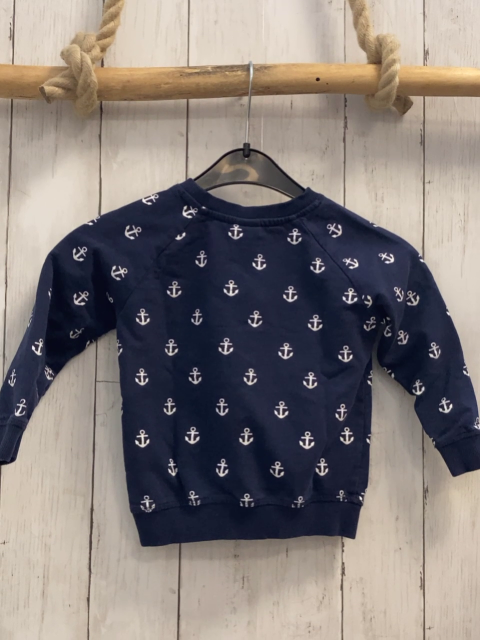   Pullover  Gr. 92  blau weiße Anker 