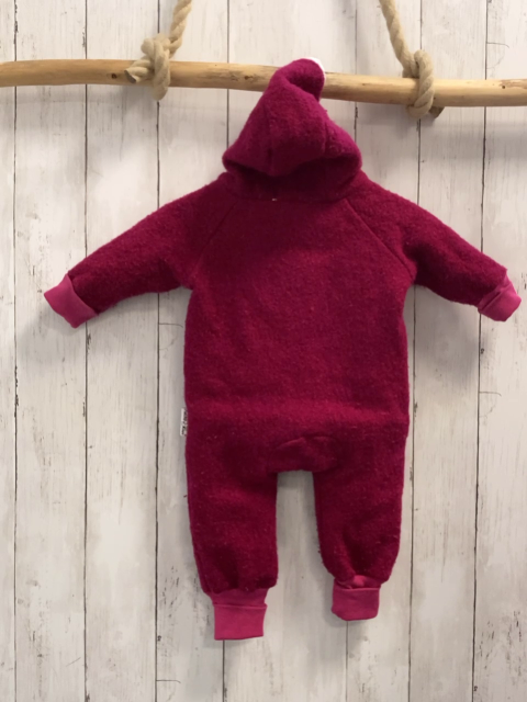 Fuchs & Kiwi  Walkoverall Gr. 62  pinkd rosa Futter mit weißen Wolken verflust  