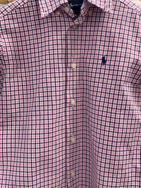 Ralph Lauren Hemd Gr. 110  pink blau weiß kariert