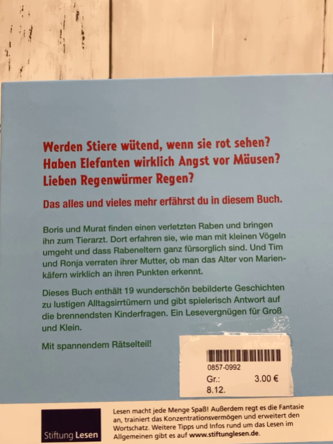   Buch Werden Stiere wütend, wenn sie rot sehen?