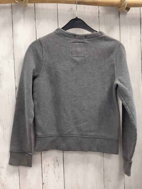 Abercrombie  Pullover  Gr. 134  grau Schrift Indianerkopf 