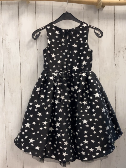 H&M  Kleid  Gr. 116  schwarz silber glänzende Sterne Tüllünterrock
