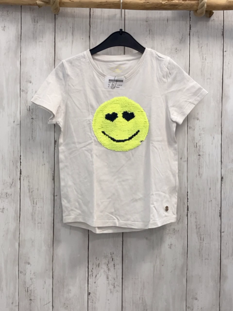 Tom Tailor  T-Shirt  Gr. 128  weiß Pailettenfußball