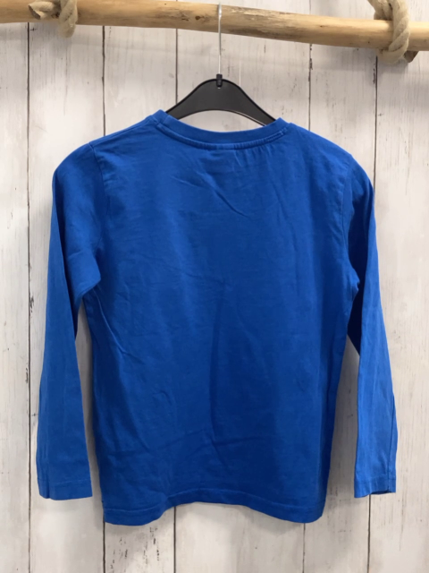 Super Mario  Langarmshirt  Gr. 122  blau Super Mario und Luigi bunte Schrift 