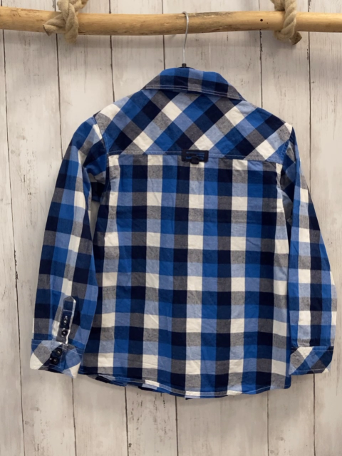  Hemd  Gr. 128  blau hellblau weiß schwarz kariert 