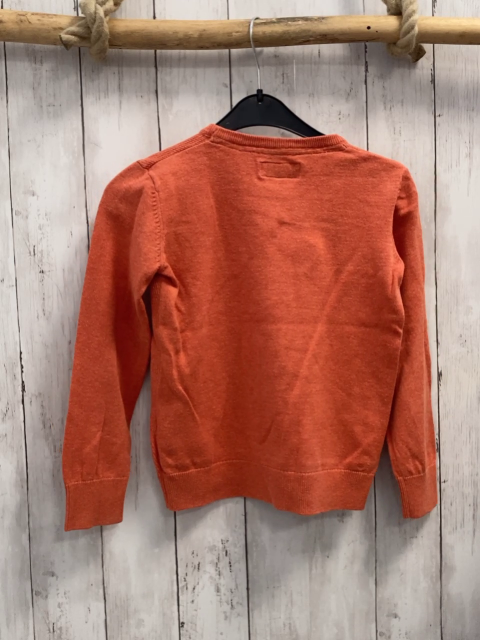   Pullover  Gr. 128  orange Feinstrick Struktur 