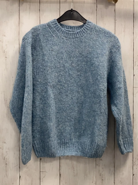 Zara  Pullover  Gr. 152  hellblau grau meliert Strick