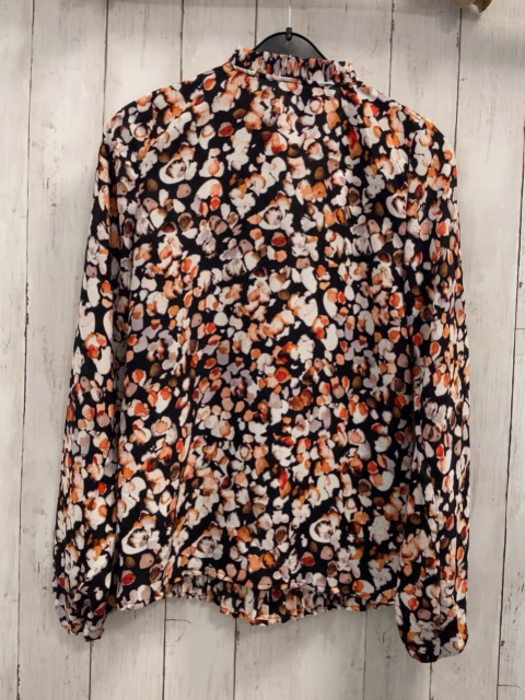 DKNY  Bluse Gr. S  schwarz crincled bunter Druck 