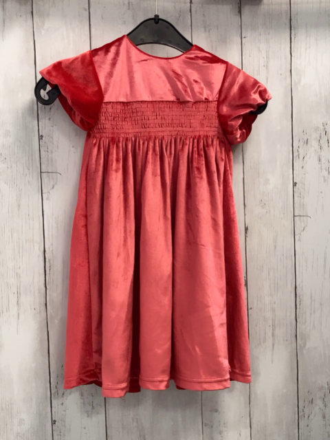   Kleid  Gr. 98  rot Samt gesmokt 