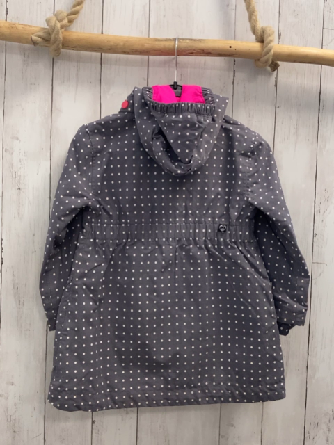 Danefae  Jacke  Gr. 110  grau weiße Punke pink Reißverschlüsse 