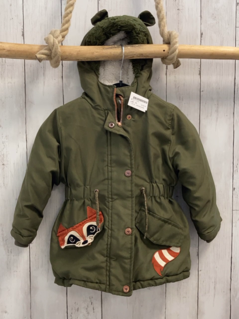 infinity kids  Winterjacke  Gr. 98  kiwi Fuchs weißes Teddyfutter 