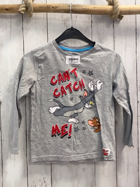   Langarmshirt  Gr. 116  grau Tom & Jerry 