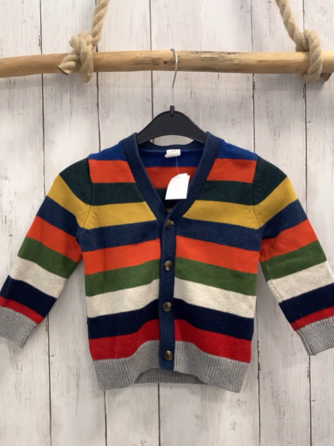 GAP  Strickjacke  Gr. 104  blau orange grün kiwi weiß rot Streifen Strick 
