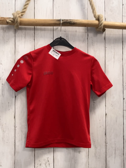jako  Sportshirt  Gr. 116  rot weiße Punkte 