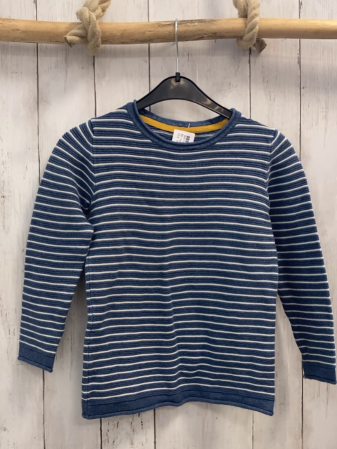 Pusblu Pullover Gr. 128  blau weiße Streifen Strick