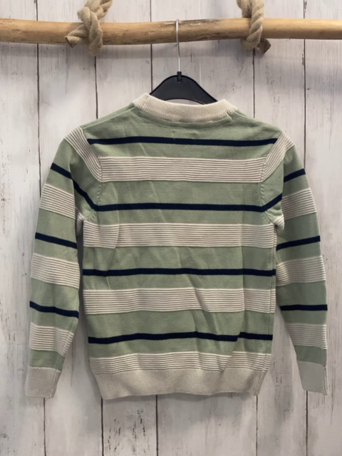 Orchestra Pullover Gr. 116  grün blau beige Streifen Strick