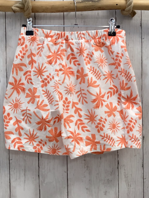 Waikiki  Shortsrock Gr. 158/164  weiß orange Blumen Blätter ua 