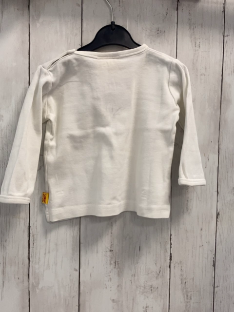 Steiff  Langarmshirt  Gr. 74  weiß Plüschbärenkopf 