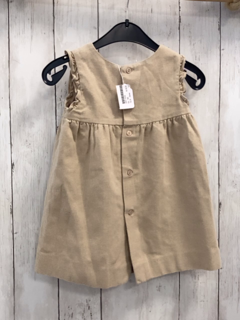 Zara  Kleid  Gr. 92  beige Schleife Rüschenbund 
